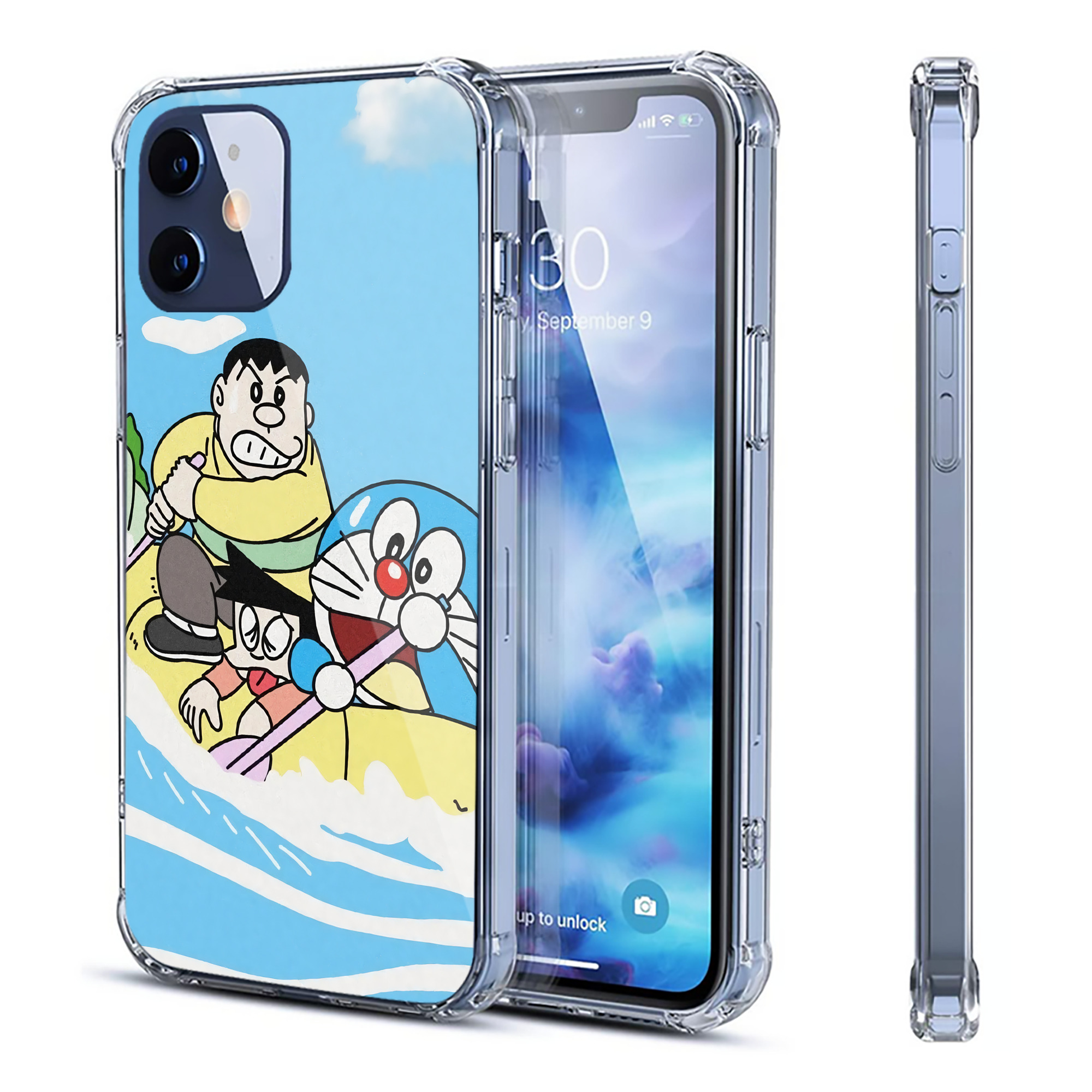 （画像用） ドラえもん Doraemon 【iPhone 12シリーズ対応】透明スマホケース（クリアソフトケース）